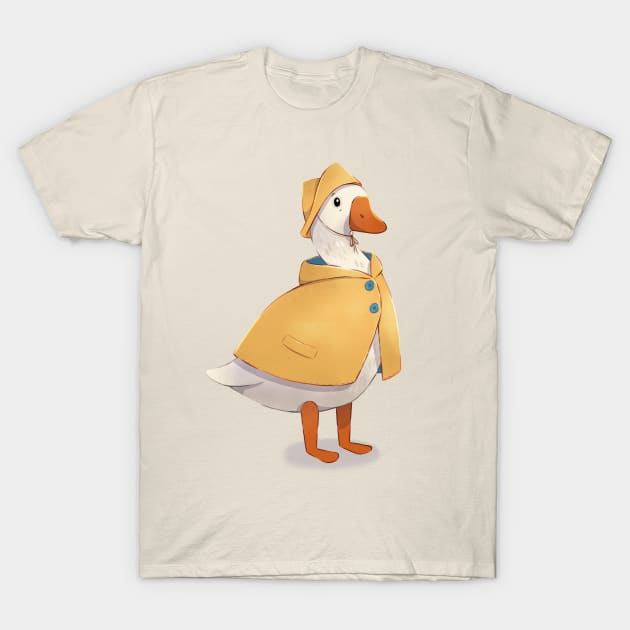 Raincoat Goose T-Shirt by Melissa Jan
